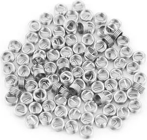 100pcs/Lot M3 x 0.5 x 1D Screw Thread Insert Stainless Steel Coiled Wire Inserts Helical Tapping Screws Repair Tools Fasteners