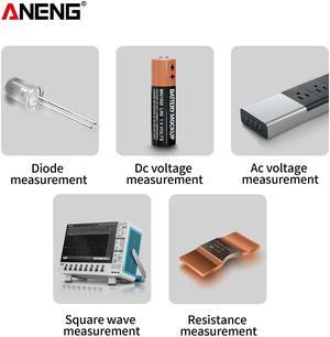ANENG AN8206 Large Screen Digital Multimeter with Square Wave Output Voltage Current Continuity Measurement hEF Measurement - Black