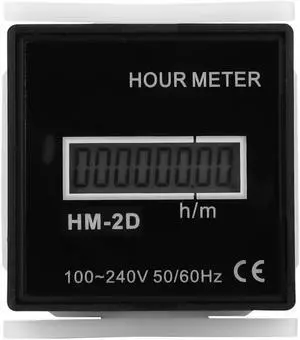 Time Counter AC220 240V Digital Electrical Counter LCD Display Time Meter Gauge Counter Time Gauge