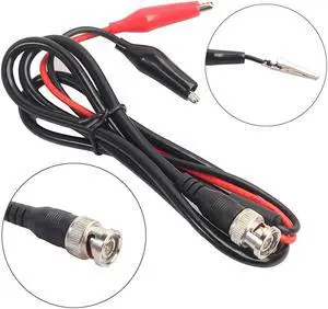 1m BNC Male Plug to Dual Alligator Clip Oscilloscope Testing Lead Cable Probe Electrical Tool Accessories