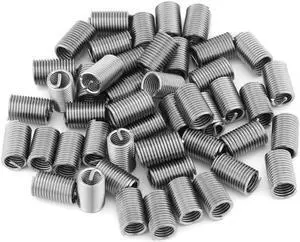 50pcs/Lot M6 x 1.0 x 3D Screw Thread Insert Stainless Steel Fasteners Repair Tools Kit Coiled Wire Helical Screw Sleeve Set