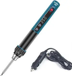 Color Display Electric Soldering Iron Portable Electric Soldering Iron Precise Temperature Adjustment Intelligent Sleep Automatic Shutdown Quick Heating with 5V-24V Voltage Range - Car Recharger