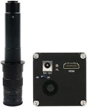 2K 4K 1080P HDMI Digital Industrial Video Microscope Camera & 300X C-Mount Lens For PCB Soldering