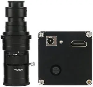 1080P 60FPS HDMI Electronic Digital Industrial Video Microscope & 200X C-Mount Lens For Phone Repair Soldering