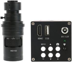 16MP 1080P HDMI Industrial Electronic Digital Video Microscope & 200X C-Mount Lens Support U disk Storage Video with Pictures