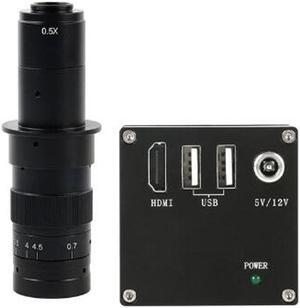 NEW 2K 1080P HDMI Measurement Video Microscope Camera U Disk Storage Video Recorder 180X C-Mount Lens For Phone PCB Soldering