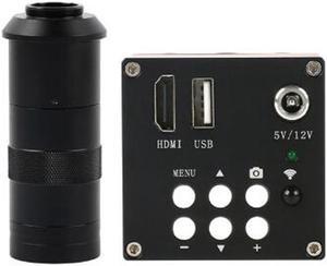 16MP 1080P HDMI Industrial Electronic Digital Video Microscope & 100X C-Mount Lens Support U disk Storage Video with Pictures