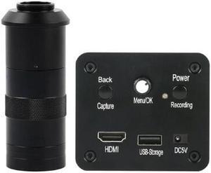 1080P HD HDMI Industrial Electronic Digital Video Microscope Camera & 100X C-Mount Lens