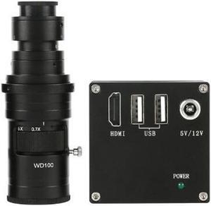 2MP 1/2.8" 1080P 60F/S HDMI Industrial Video Microscope Camera & 200X C-Mount Lens For Phone Tablet PC PCB IC Observe Soldering