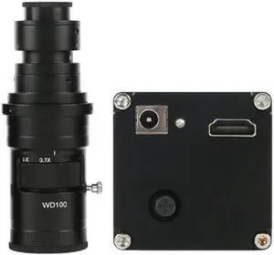 NEW 1/2" HD HDMI Digital Electron Industrial Microscope Video Microscope Camera & 200X C-Mount Lens For PCB Soldering