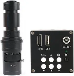 NEW 16MP 1080P HDMI Industrial Electronic Digital Video Microscope & 500X C-Mount Lens Support U Disk Storage Video