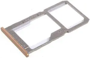 Dual SIM MicroSD SD Card Tray Holder Slot For OnePlus X (Gold)
