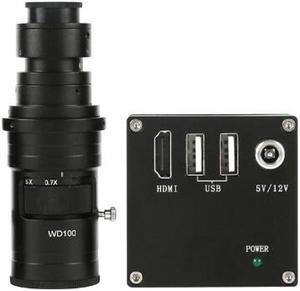 HD 2K 1080P HDMI Measurement Video Microscope Camera U Disk Storage Video Recorder 200X C-Mount Lens For Phone PCB Soldering