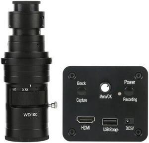 1080P HD HDMI Industrial Electronic Digital Video Microscope Camera & 200X C-Mount Lens