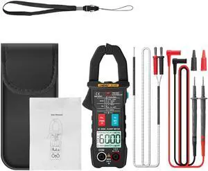 ANENG ST207 Digital Bluetooth Multimeter Clamp Meter 6000 Count True RMS DC/AC Voltage Tester AC Current Hz Capacitance Ohm - Black