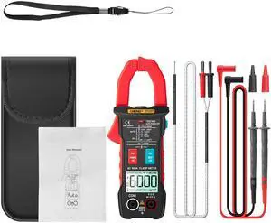 ANENG ST207 Digital Bluetooth Multimeter Clamp Meter 6000 Count True RMS DC/AC Voltage Tester AC Current Hz Capacitance Ohm - Red