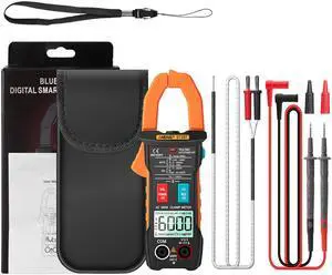 ANENG ST207 Digital Bluetooth Multimeter Clamp Meter 6000 Count True RMS DC/AC Voltage Tester AC Current Hz Capacitance Ohm & Packing Box - Orange