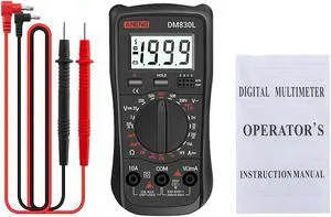 ANENG DM830L Digital Multimeter Meter Testers 1999 Count Electrical Transistor Capacitance DC/AC Multimetro With LCD Backlight