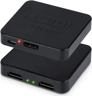 Portable Mini HDMI Distributor One In Two out 4K x 2K Video On The Same Screen Supports 3D HDMI 1:2