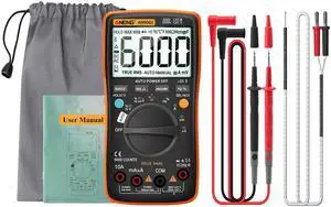 ANENG AN9002 Bluetooth Digital Multimeter 6000 Counts Professional MultimetroTrue RMS AC/DC Current Voltage Tester Auto-Range - Orange
