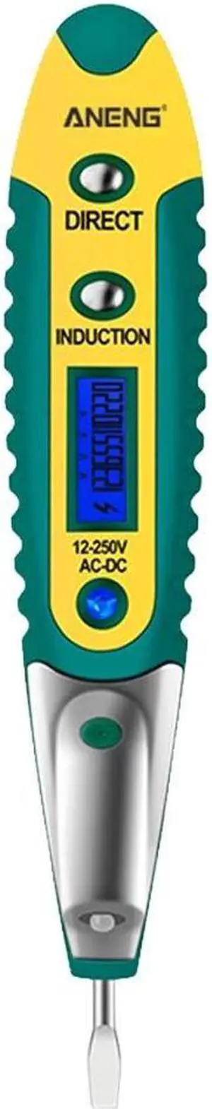 ANENG Testing Pen VD700 AC/DC 12-250V LCD Digital Display Voltage Test Pen Voltage Tester Electric Screwdriver Pen Multifunctional Voltage Detector Pen with LED Auxiliary Lighting