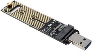 M.2 NVME to USB3.0 Mobile Adapter Card Converter Card Support M.2 PCIE(Key M) Interface NVME SSD Not Support SATA Protocol