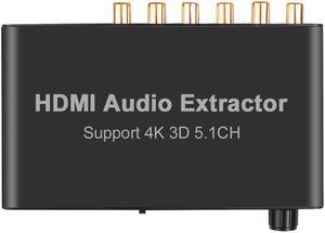 4K HDMI to RCA AC3 / DST to 5.1 Coaxial Audio Decoder Amplifier Analog Converter Support 5.1 Channel for PS4 DVD Player
