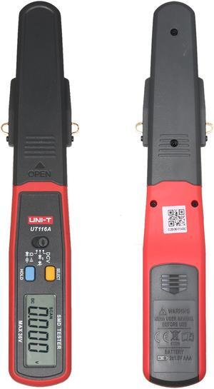 UNI-T UT116A SMD Tester Meter Multimeter Rotable Tweezer Resistance Capacitance LED Diode Continuity Battery Tester