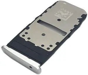 New Sim Card Adapter For Moto One Zoom Micro SD Card Tray Holder Phone Replacement Parts (White)