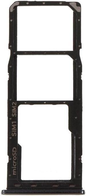Dual SIM Tray Micro SD Card Tray Holder Slot Replacement For Samsung Galaxy A50 A505 / A30 A305 (Black)