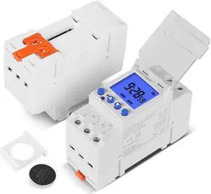 TM928SAKL Rail Timer Backlight Large Screen Display 85-265V 16A Times 1 Second Min Interval 7 Days Programmable Rail Timer