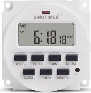 BIG LCD 1.6 Inch Digital 220VAC 7 Days Programmable Timer Switch With UL Listed Relay Inside And Countdown Time Function