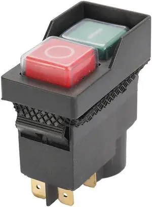 250-Voltage Universal CK21B/250V Safety Switch Emergency Stop S-afe Cut Off Killer Waterproof and Dustproof Switches Electromagnetic Switch for Grinding Machine - 4 Pin
