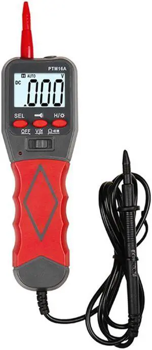 PTM16A Handheld Pen Type Digital Multimeter DC/AC Voltage Meter Resistance Diode Continuity Tester Backlight LCD Display