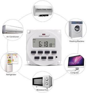 BIG LCD 1.6 Inch Digital 220VAC 7 Days Programmable Timer Switch With UL Listed Relay Inside And Countdown Time Function