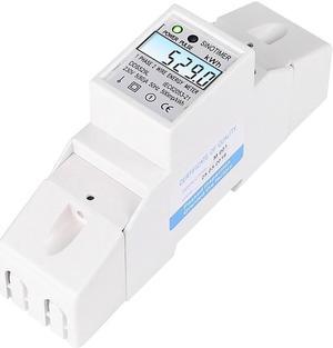 Residential 2 Wire Single Phase Din Rail Energy Meter Electric KWH Meter With Backlight AC 230V 5-80A For Saving Power Energy