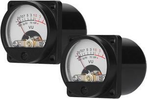 VU Meter 2 Pcs Panel VU Meters Warm Back Light Analog DB Sound Level Indicator Recording & Audio Level Amp with Driver Board
