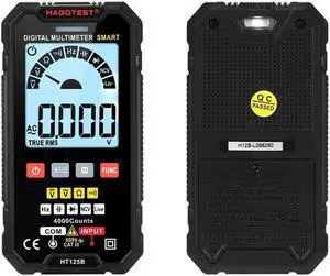 HABOTEST HT125B Smart Digital Multimeter 4000 Counts True RMS Auto Ranging Voltage Meter 600V AC DC Voltmeter Electric Test Pen Capacitance Diode Testing
