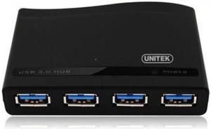 Unitek 4-Port USB 3.0 HUB 5Gbps with Power Adapter & USB 3.0 Cable
