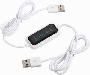 USB PC to PC Data Sync Link 2 Port USB Smart KM Keyboard Mouse Switch File Transfer Cable for PC Laptop