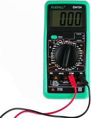ELECALL Digital Multimeter EM15A 2000 Counts Handheld Customized Multimeter LCD Display AC/DC Current Testing