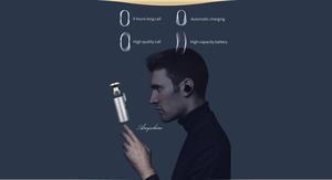 OVEVO Q20 Bluetooth Earphone Wireless Mini Headphone In Ear Headset for Outdoor Sports Driving F22239/F22240 - Black