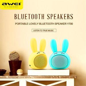 Awei Y700 Stereo Sound Mini Wireless Bluetooth Speakers Portable For Phone Computer PC Powerful Blutooth Bass Hoparlor Center Music (Yellow)