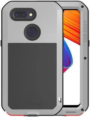 Love Mei Metal Armor Shockproof Case Aluminum Cover For OPPO R15 (Silver)