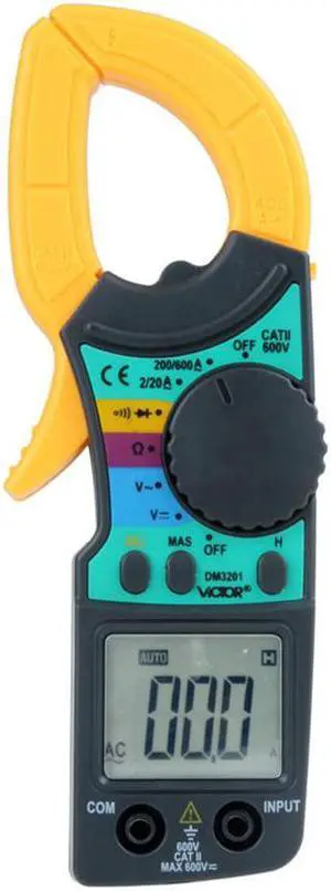 Victor DM3201 Clamp Meter Multimeter AC/DC Current Voltage Resistance Tester 28mm Jaw