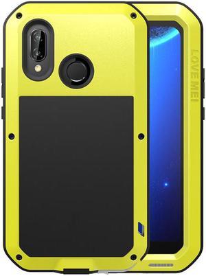 Love Mei Metal Armor Shockproof Case Aluminum Cover For HUAWEI P20 Lite Yellow