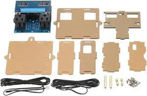 GeekTeches High Precision LED Digital Temperature Controller Thermostat DIY Kit for Aquaculture with Case and Dual Channel Control / Waterproof Sensor Probe