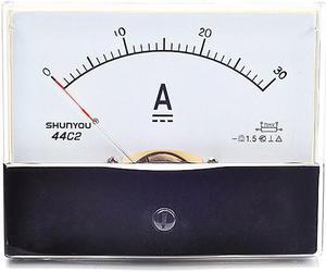 ELECALL 44C2 Analog DC Ammeter 30A/75mV Ammeter Mechanical Header Panel Meter Tester Amperemeter