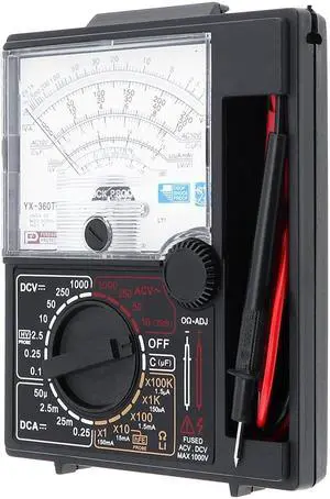 YX- 360TRD Mini Portable Poin-ter Multimeter with One Pair Test Pen for Measuring DC AC Voltage and DC Current