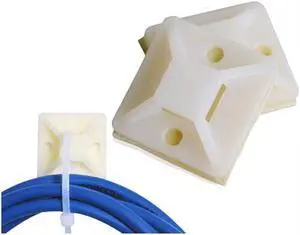 ELECALL 100Pcs/pack Mounts Mounting Base Clamps Clip Self Adhesive Cable Wire Zip Tie